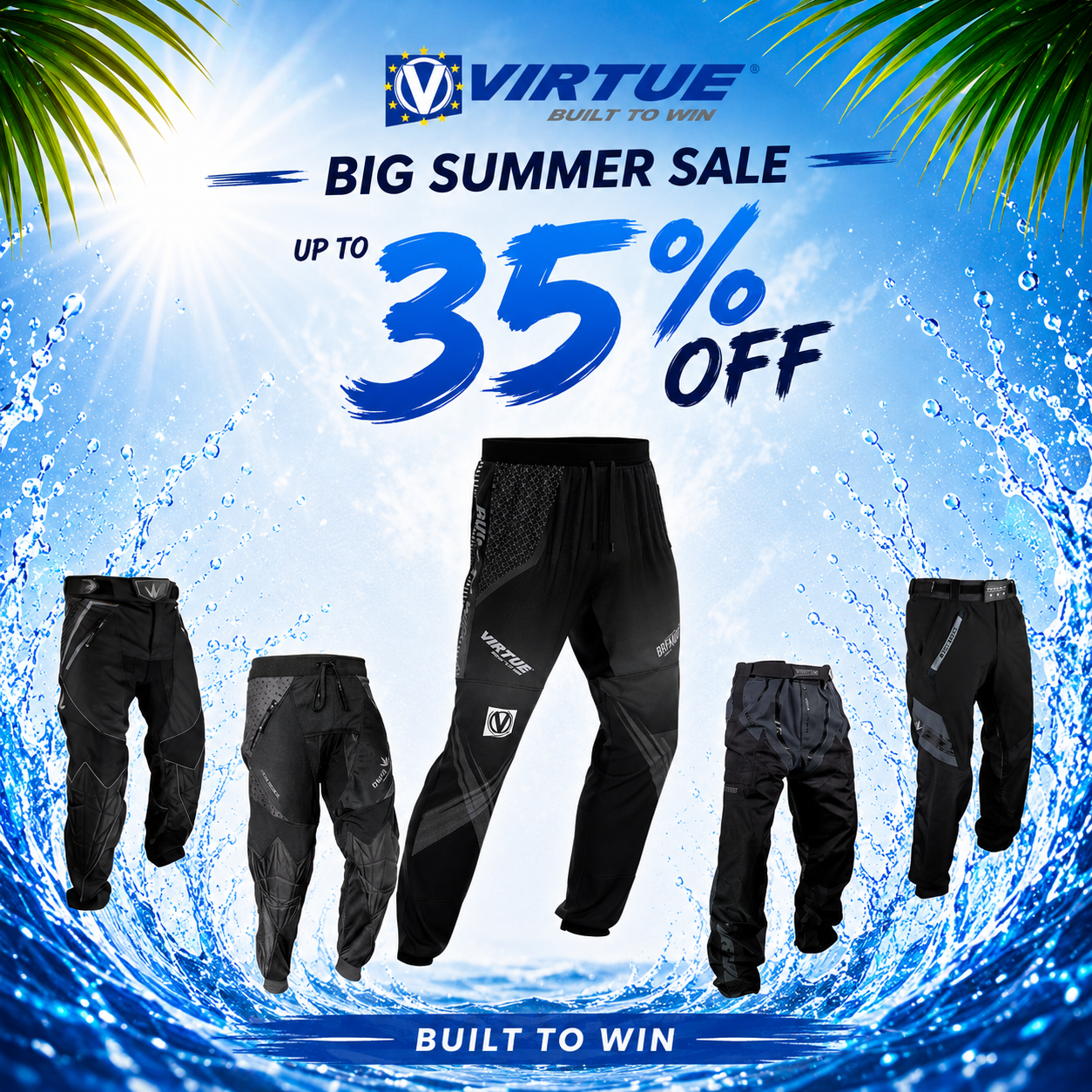 Pantaloni A Compressione Con Imbottitura Virtue Breakout &ndash; Taglia Media Per Paintball O Sport