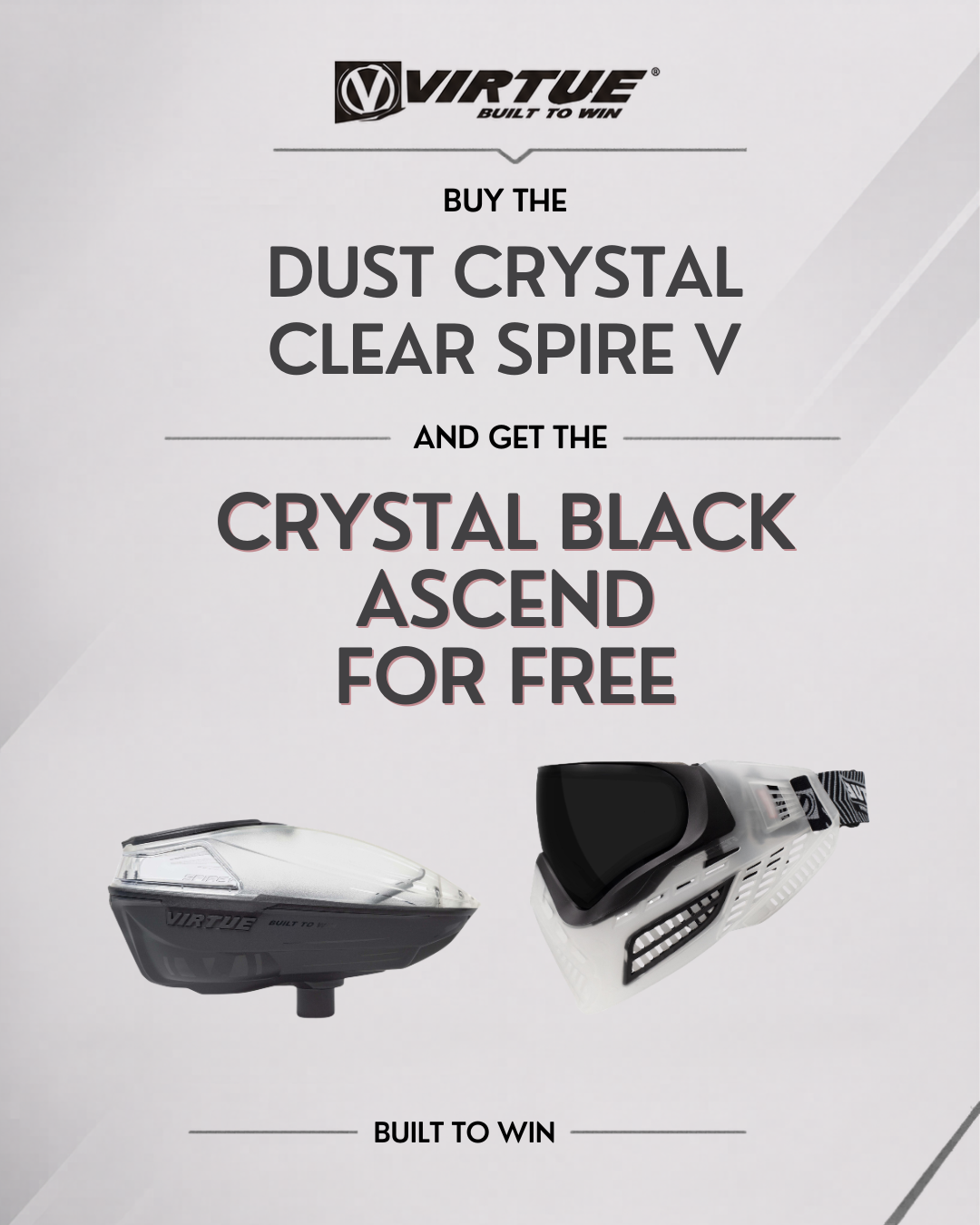 Buy One Get One Free Bundle - Clear Black Spire V + Crystal Black Ascend