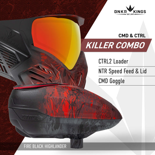 CMD & CTRL2 Killer Combo Goggle + Loader - Fire Black Highlander