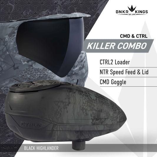 CMD & CTRL2 Killer Combo Goggle + Loader - Black Highlander
