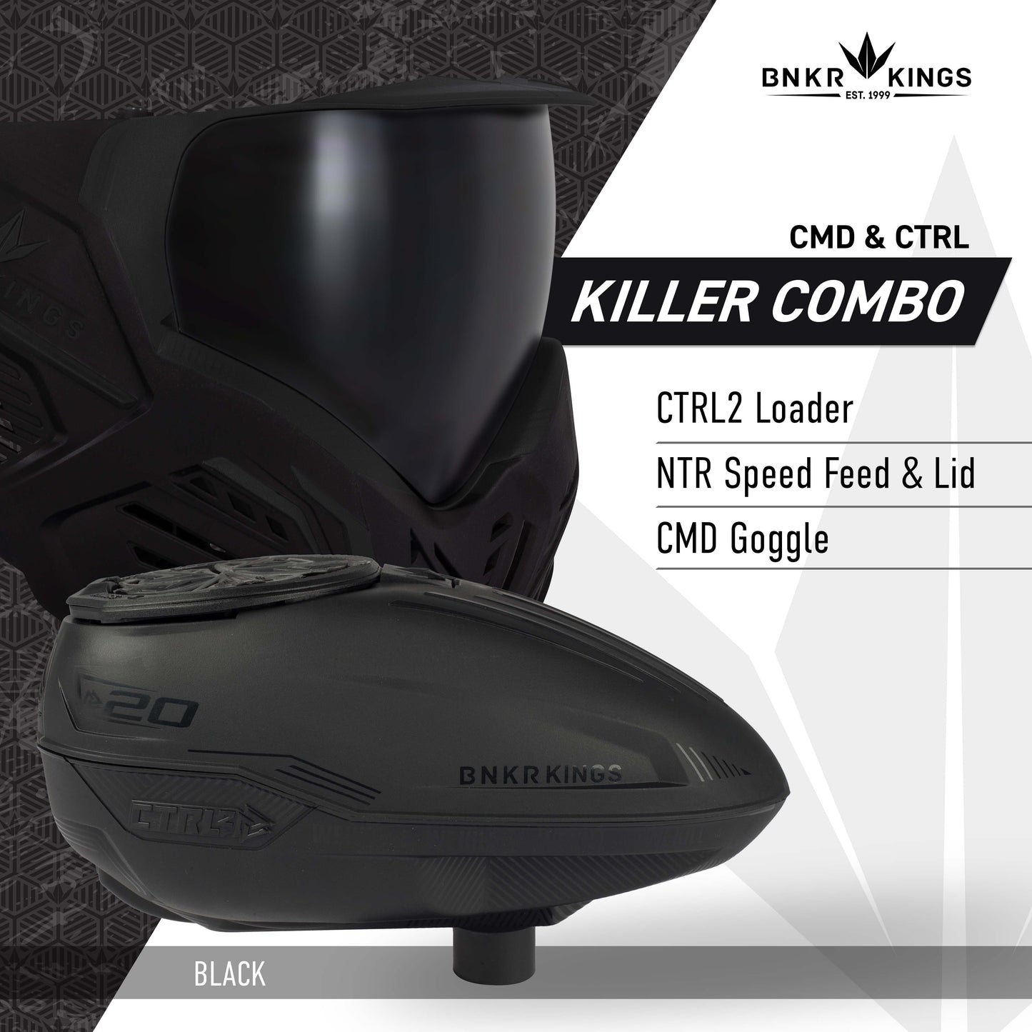 CMD & CTRL2 Killer Combo Goggle + Loader - Black