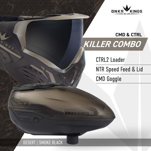 CMD & CTRL2 Killer Combo Goggle + Loader - Black Desert / Crystal Smoke