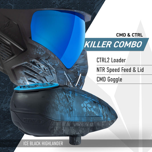CMD & CTRL2 Killer Combo Goggle + Loader - Ice Black Highlander
