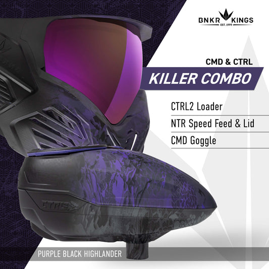 CMD & CTRL2 Killer Combo Goggle + Loader - Purple Black Highlander
