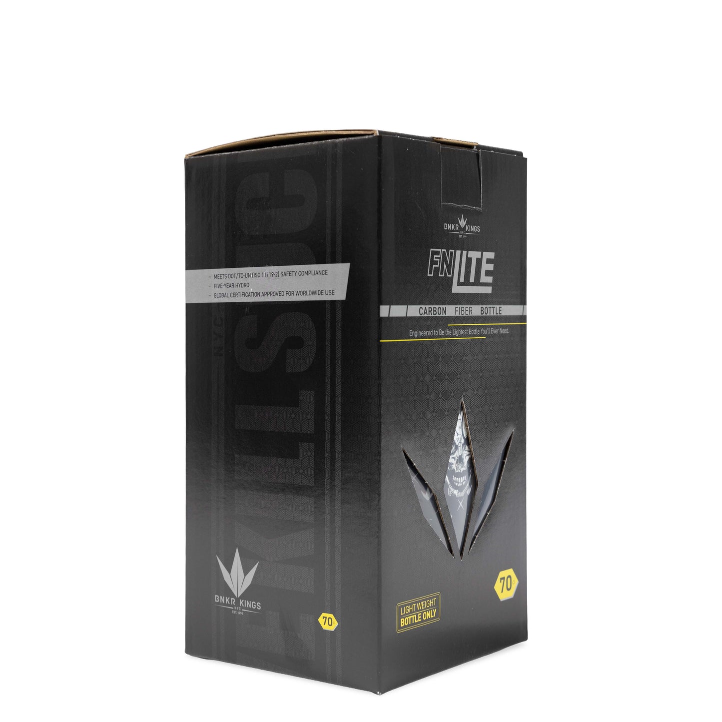 Bunkerkings FN Lite Air Bottle Only - 70ci 4500psi - Black Joker Skull