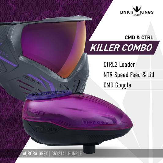 CMD & CTRL2 Killer Combo Goggle + Loader - Aurora Gray / Crystal Purple