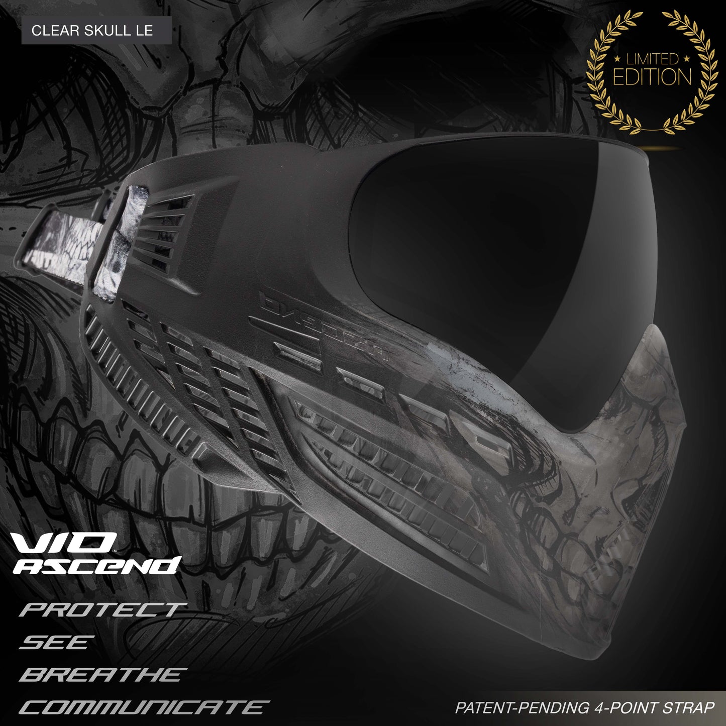 Virtue VIO Ascend Goggle - Clear Skull LE - Pre-Order