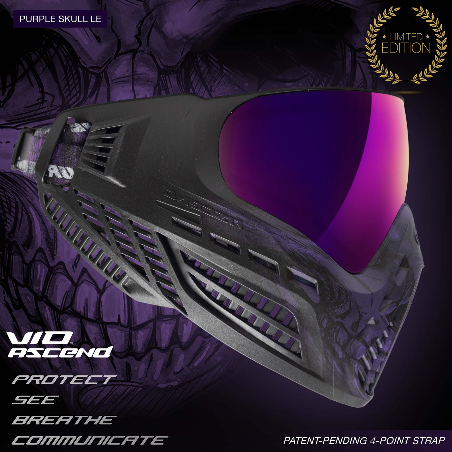 Virtue VIO Ascend Goggle - Purple Skull - Pre-Order