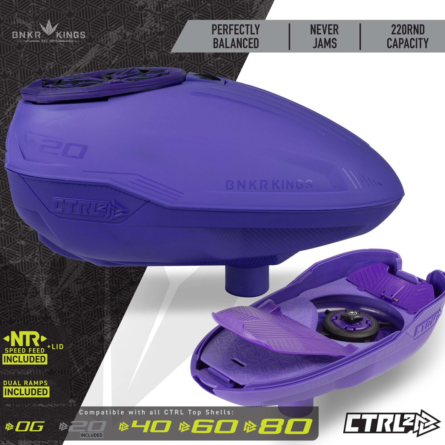 Bunkerkings CTRL2 Loader - Dark Purple w/ Free N-Charge