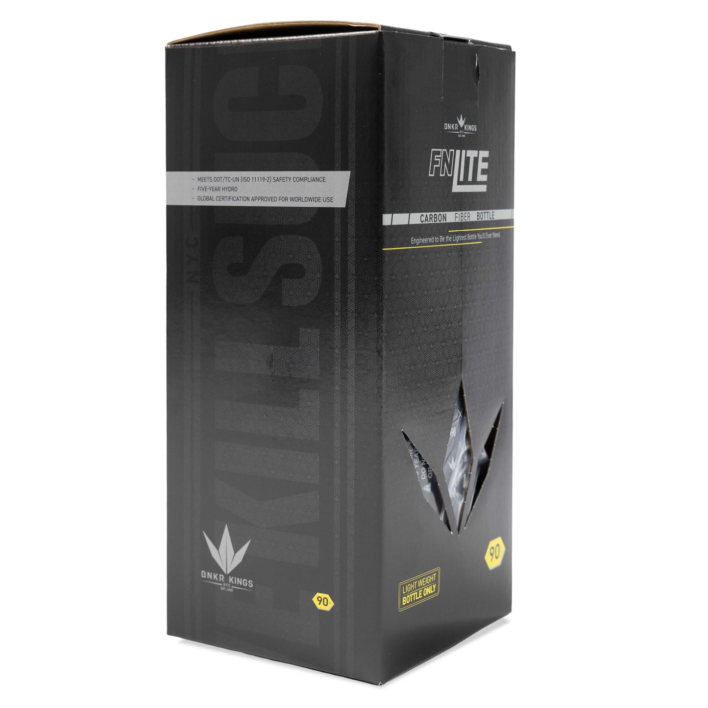 Bunkerkings FN Lite Air Bottle Only - 90ci 4500psi - Black Joker Skull