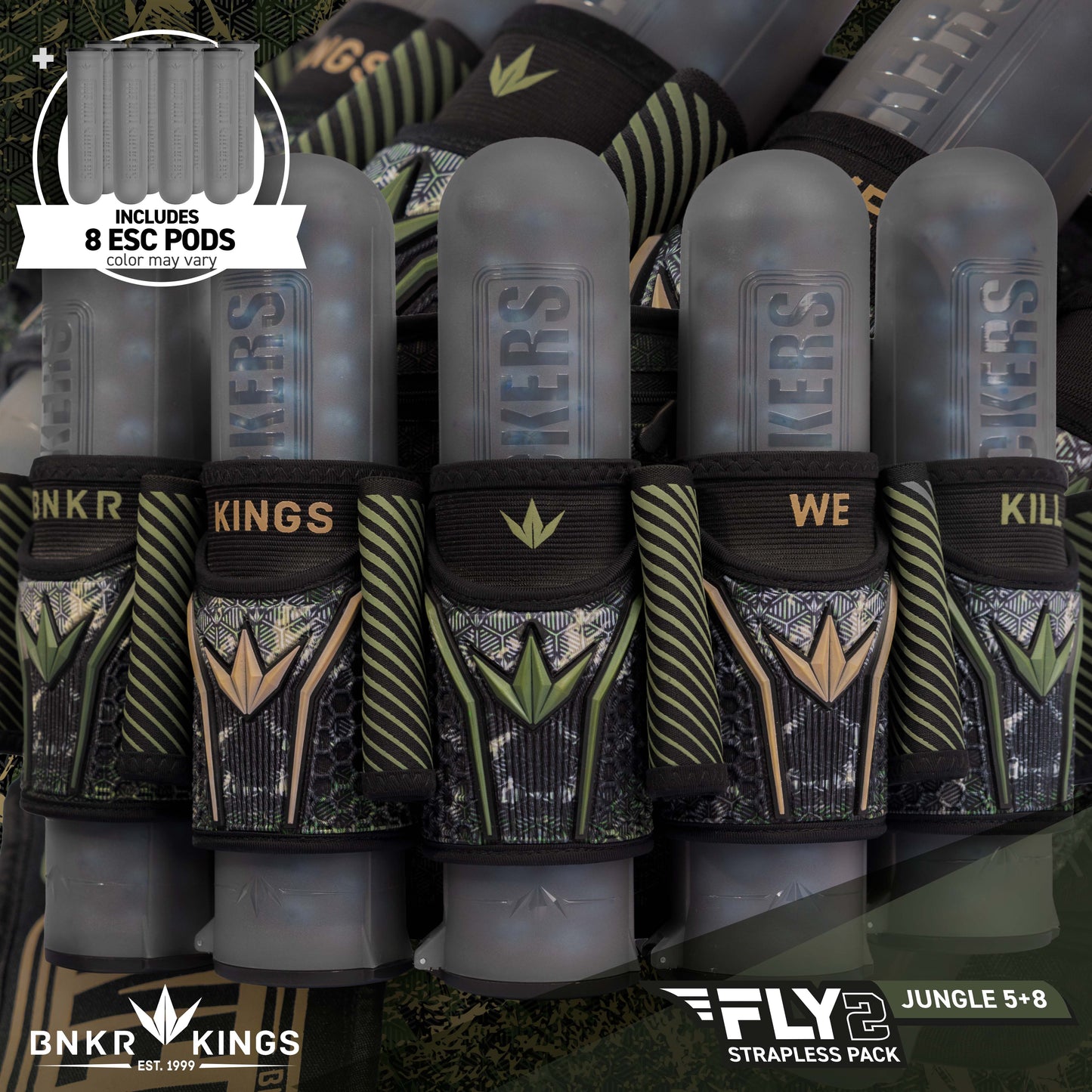 Bunkerkings Fly2 Pack 5+8 - Jungle Skull (Incl. 8 ESC Pods)