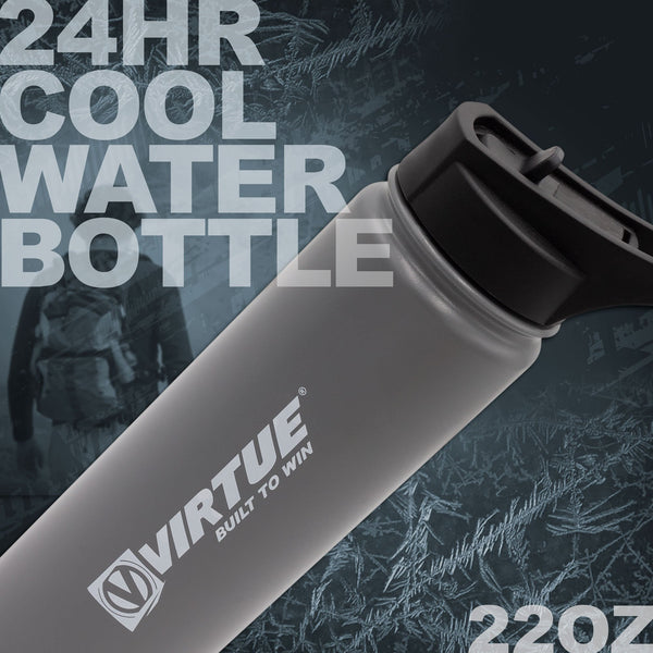 Virtue Stainless Steel 24Hr Cool Water Bottle - 650ml - Gray