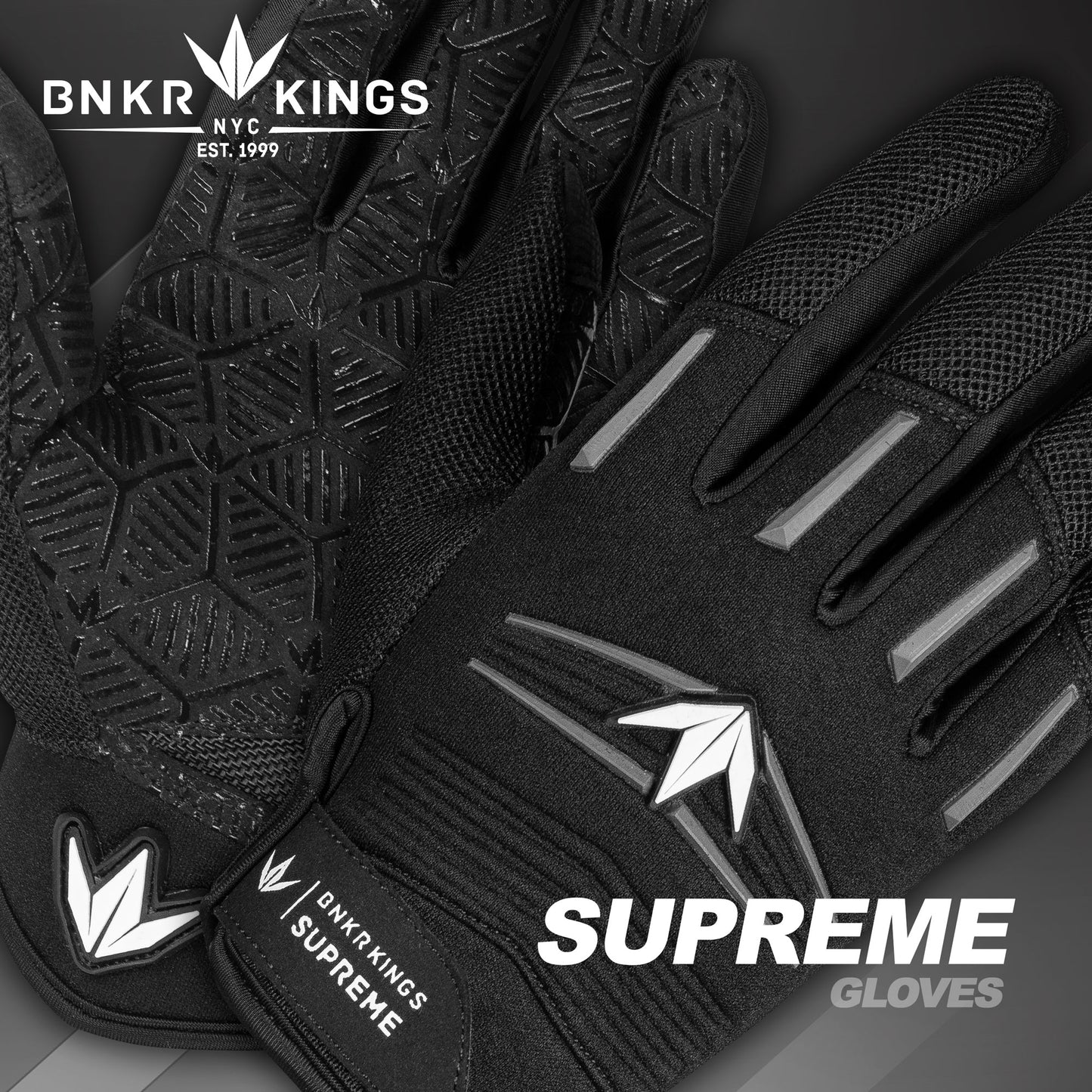 Bunkerkings Supreme Gloves / Paintball Gloves - Stealth Gray