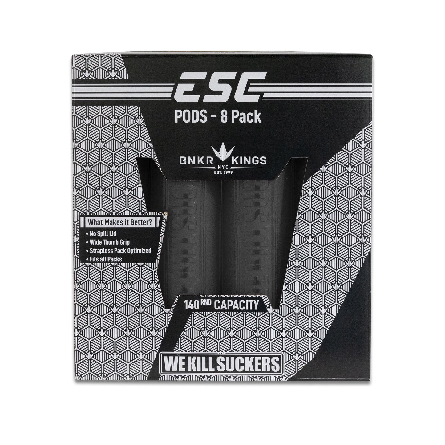 Bunkerkings ESC Pods - 8 Pack - Smoke