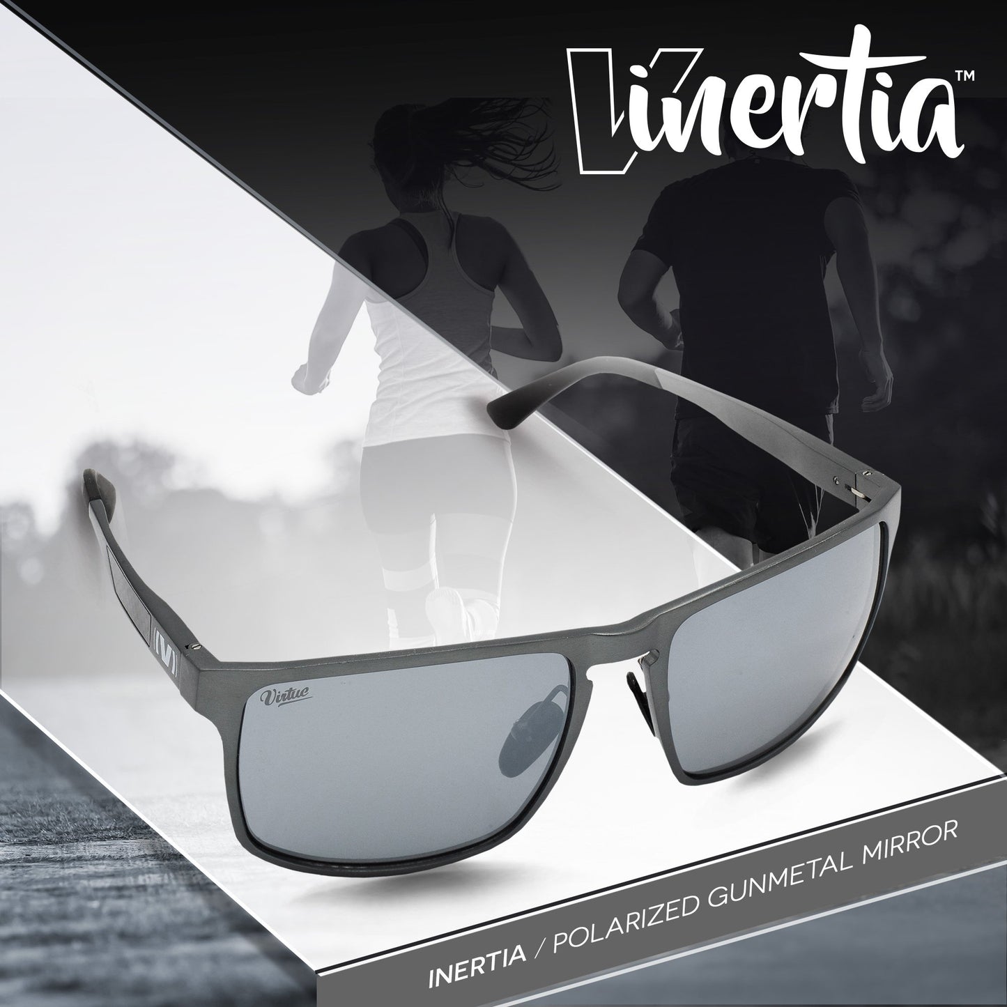 Virtue V-Inertia Polarized Sunglasses - Gunmetal Mirror