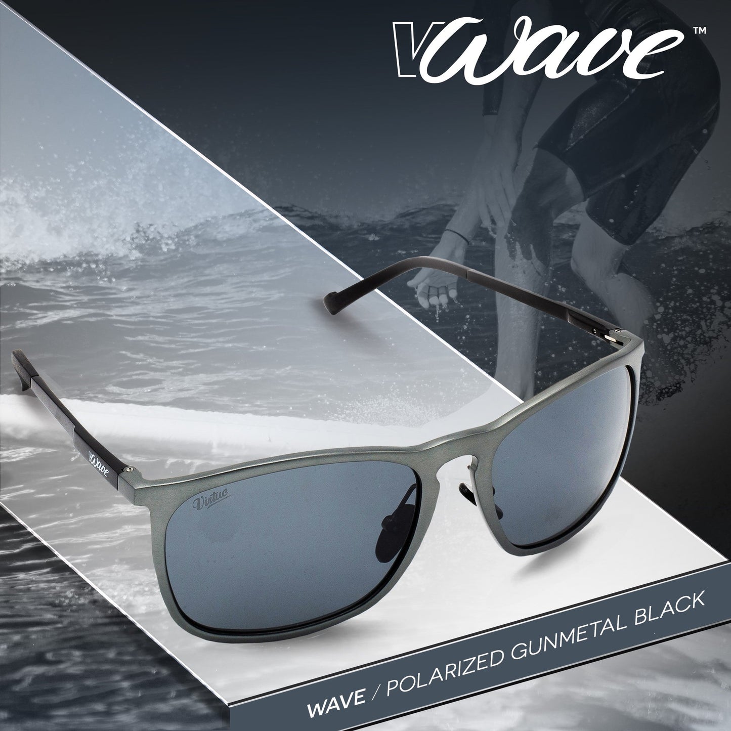 Virtue V-Wave Polarized Sunglasses - Black