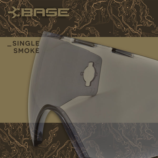 Base Replacement Lens - Antifog Single Pane Light Smoke