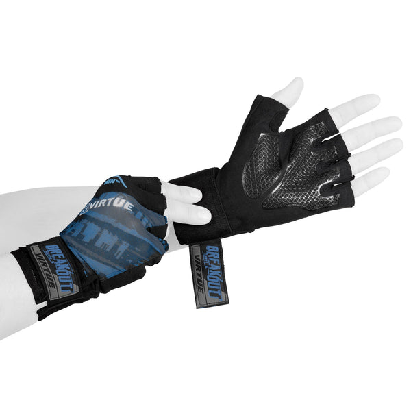 zzz - Virtue Mesh Breakout Gloves - Half Finger - Graphic Blue