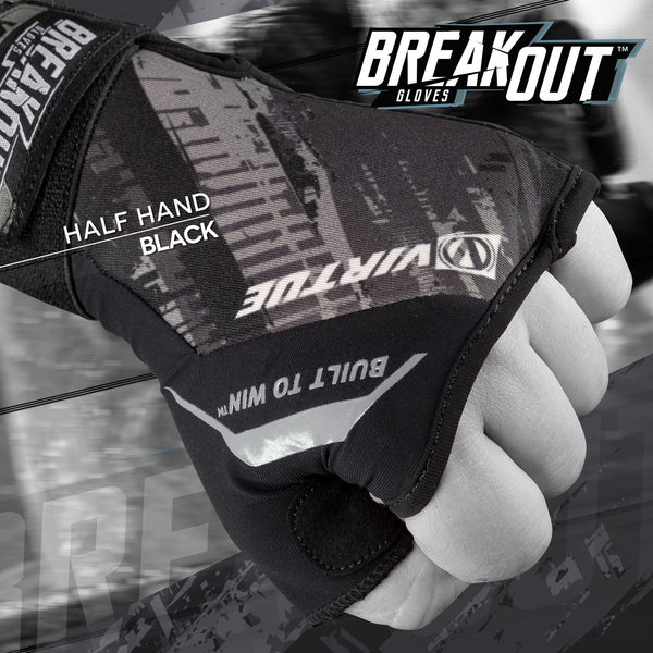 zzz - Virtue Breakout Gloves - Pro Half Hand - Graphic Black