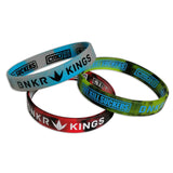 Bunkerkings Wristbands (3-Pack) - Red/Cyan/Lime